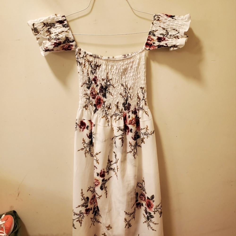 White floral dress